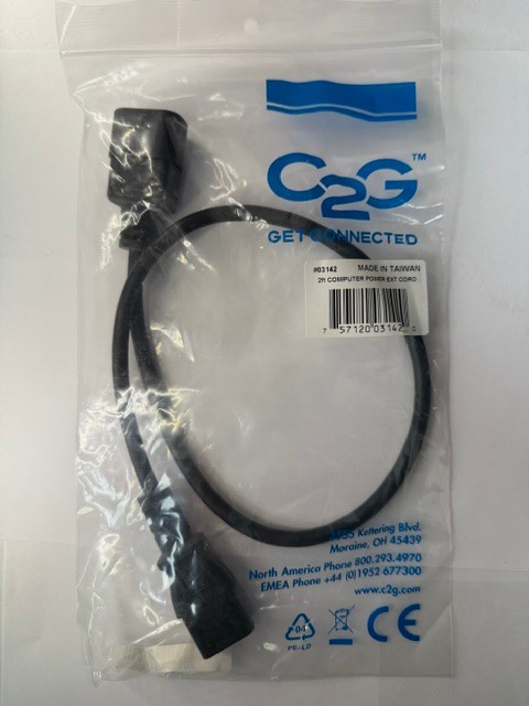2ft Computer Power Extension Cord #03142