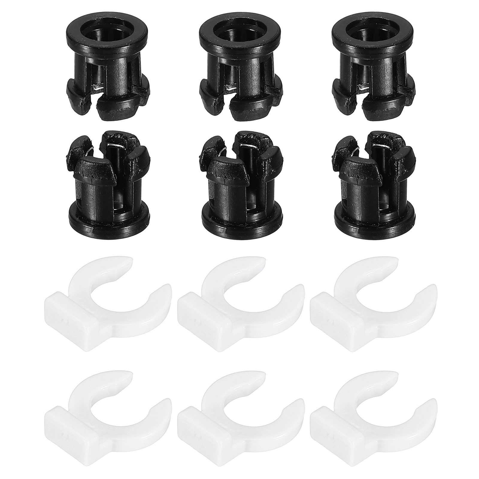 6 Set 3D Printer Tube Coupler Set Joint Connector 7.5mm OD x 4mm ID Black/White]