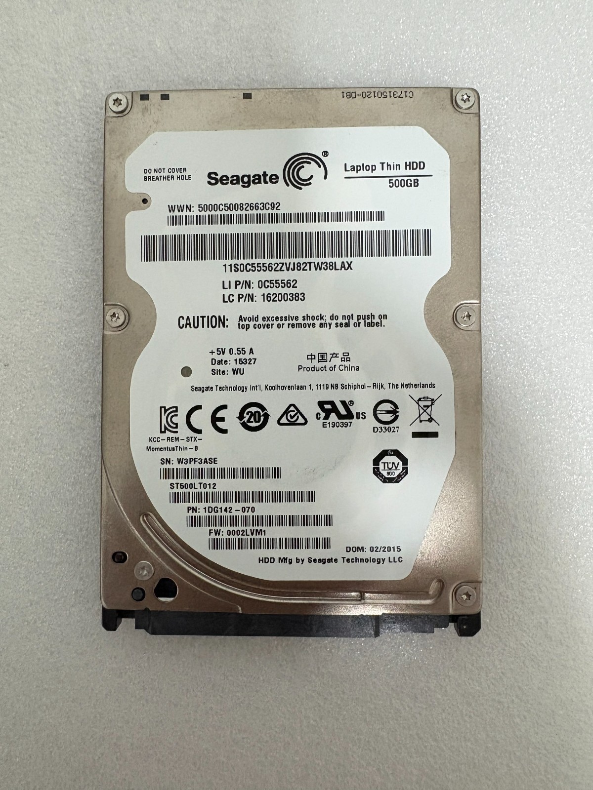 Seagate ST500LT012 Momentus Thin 500GB 7MM built-in 5400RPM 2.5"  HDD hard drive
