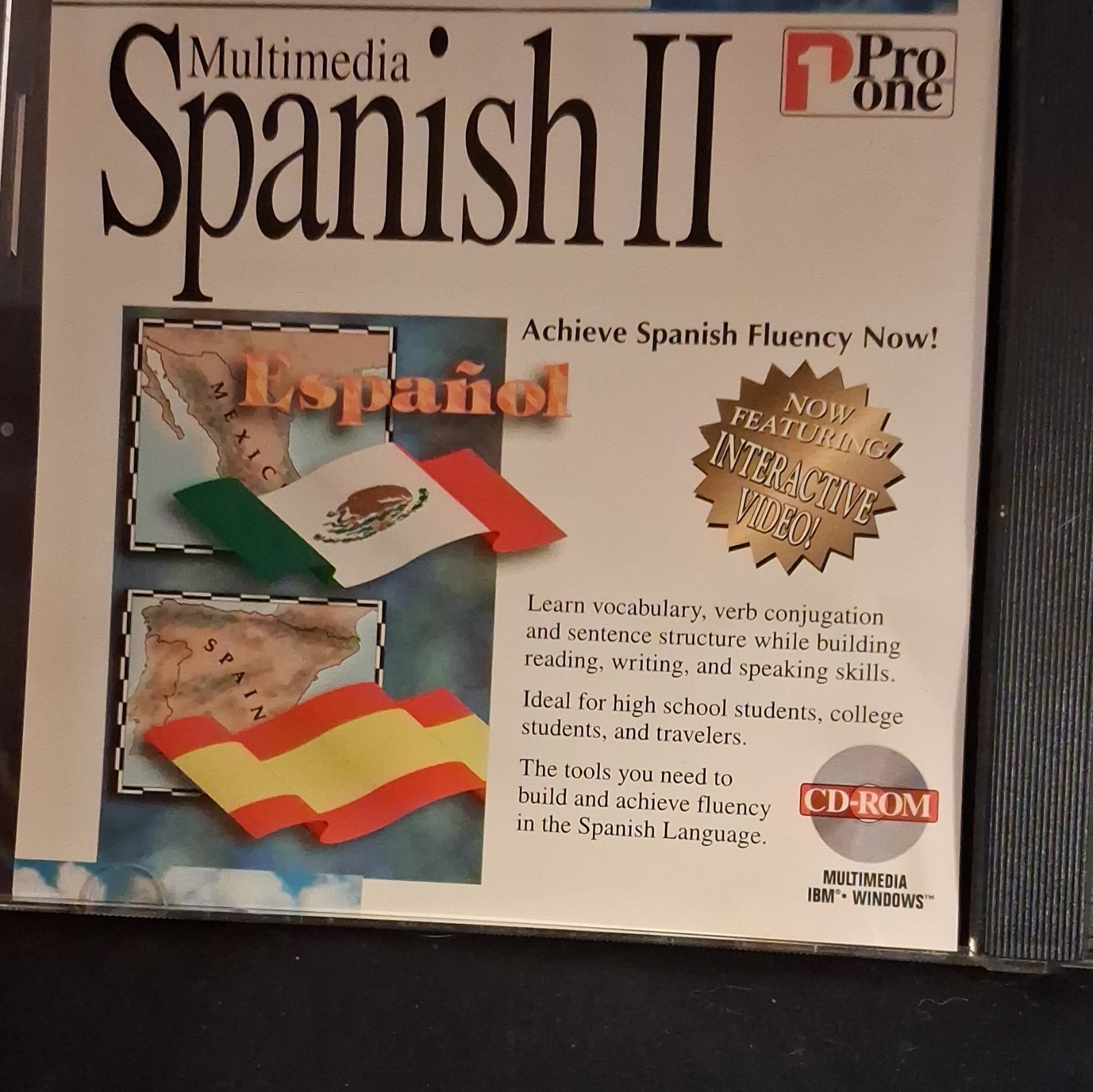 Pro One Multimedia Spanish II Language Course CD-ROM for Windows 3.1/95