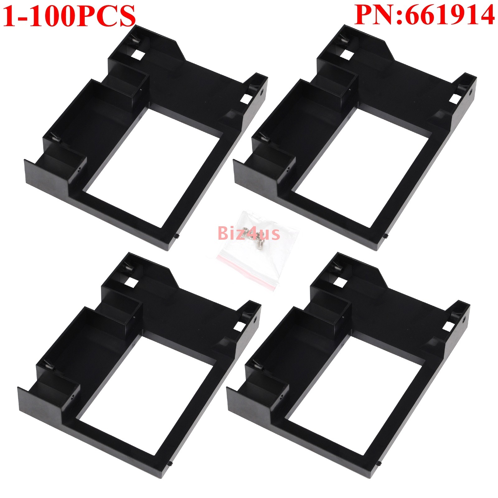 Lot 2.5" to 3.5" HDD Tray Caddy Adapter 661914-001 for HP G8 G9 651314-001 F238F