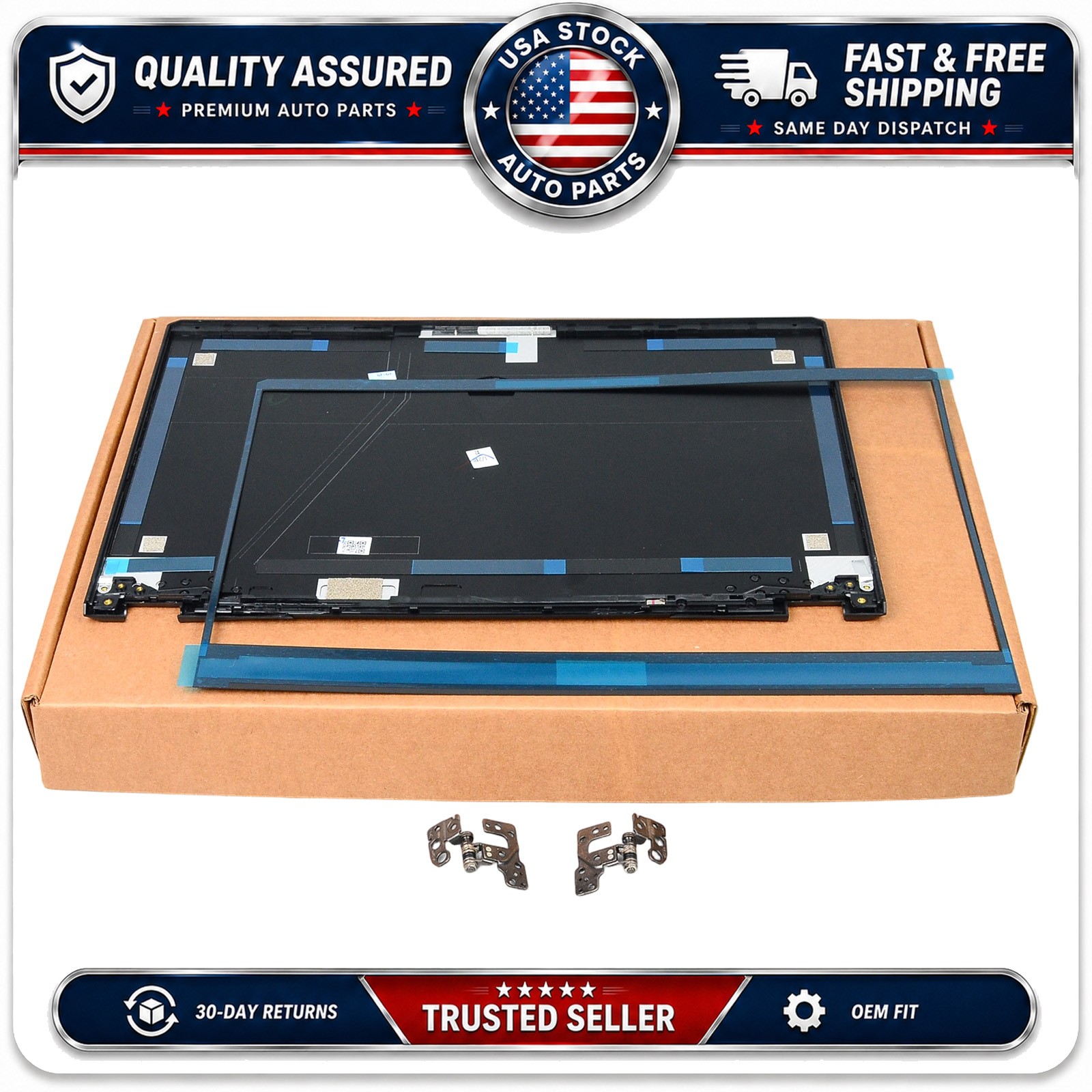 Black LCD Back Cover Bezel Hinges Set For MSI GE66 Vector GP66 MS-1541 MS-1542