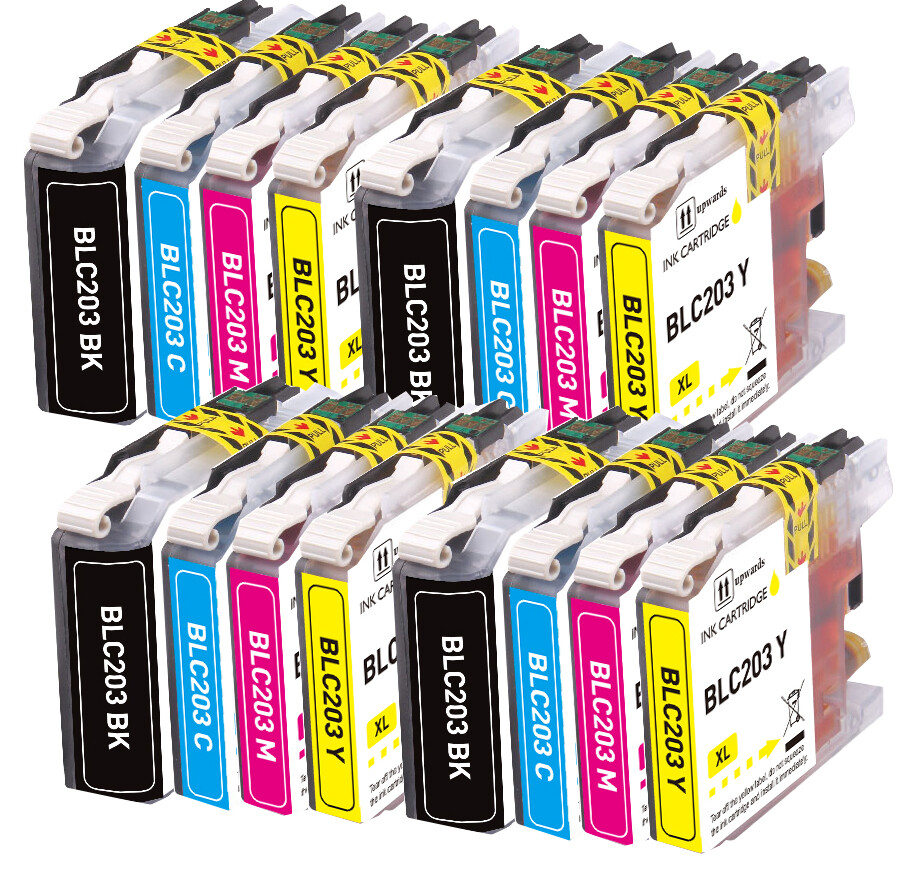 16Pk Printer Ink Compatible with Brother LC203 MFC-J485DW MFC-J885DW MFC-J4420DW