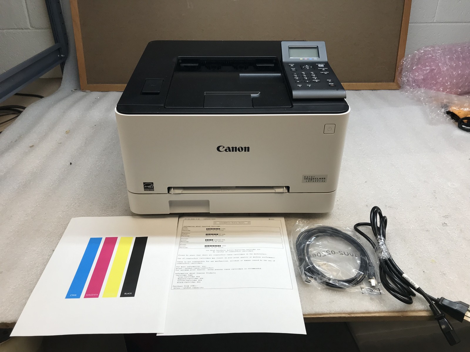 Canon Color imageClass LBP622Cdw Laser Printer W/ TONER 1.9K Page Count Wi-Fi