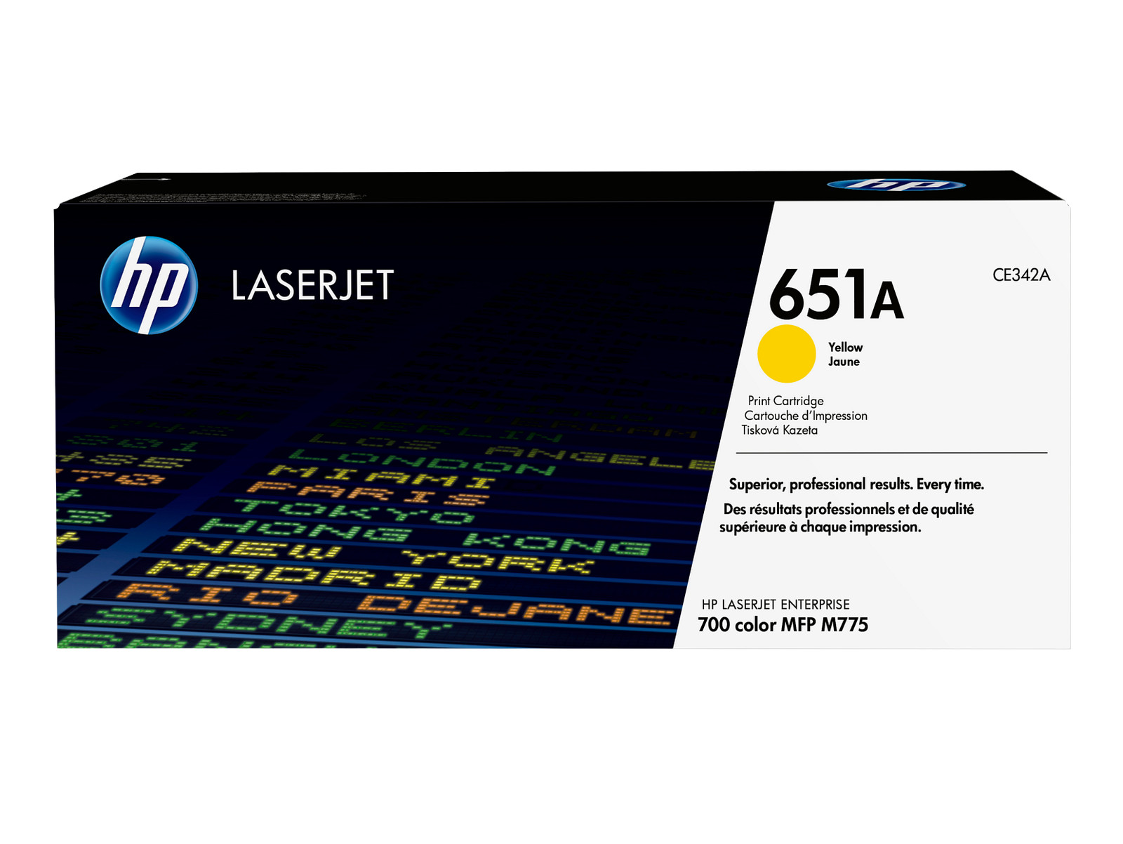 New Open Box HP 651A Yellow LaserJet Toner Cartridge, CE342AC