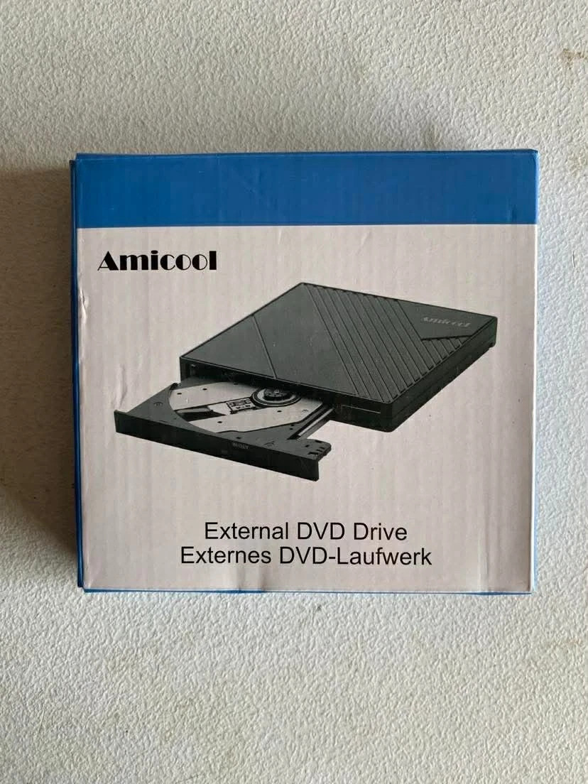 Amicool External DVD Drive USB 3.0 USB C CD Burner CD/DVD +/-RW Optical Drive