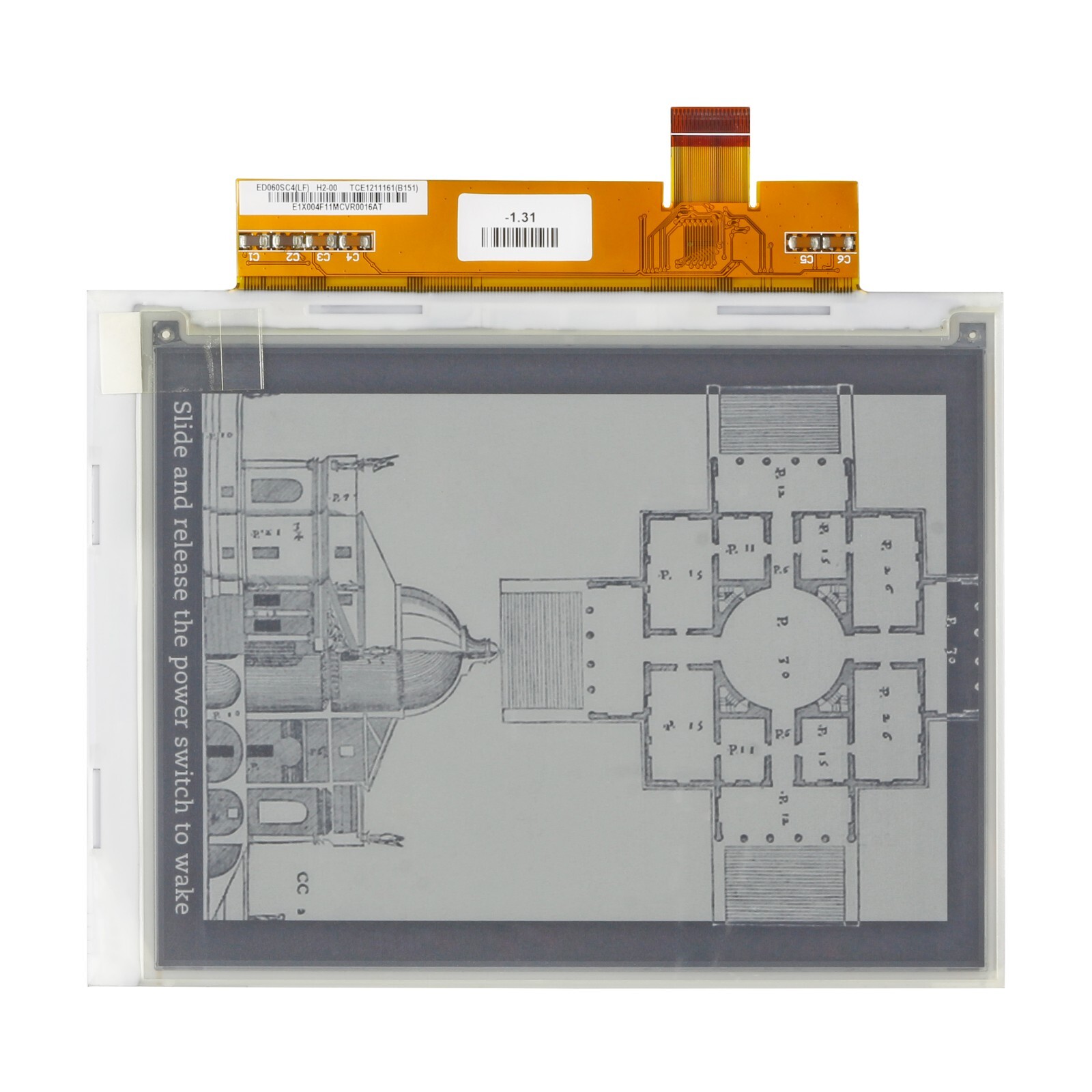 6" ED060SC4 e-ink LCD screen for Pocketbook 301 e-book reader screen replacement