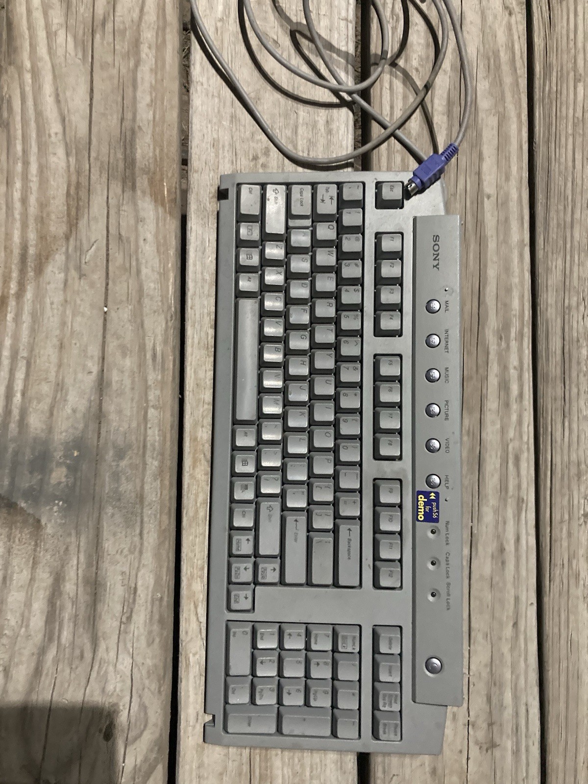 Vintage Sony Vaio Media Keyboard Model PCVA-KB1P/UB Tested Working Wired