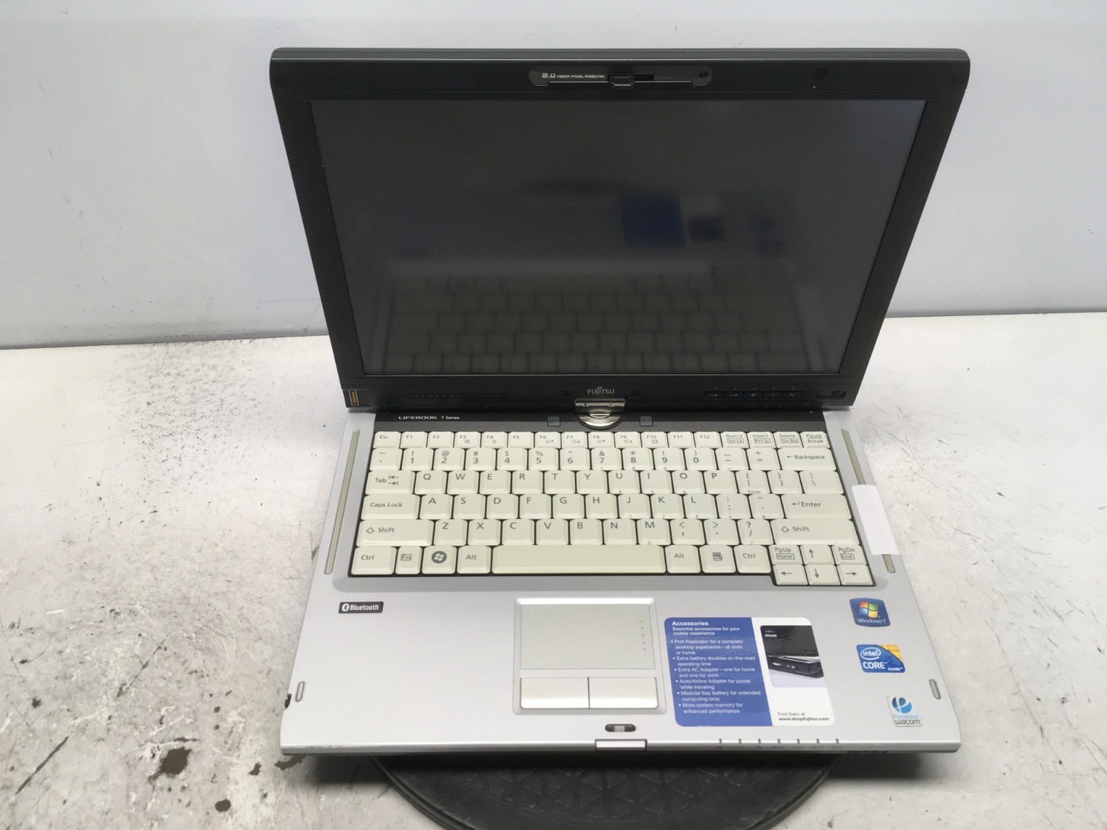 Fujitsu LifeBook T900 Intel i5-M520 2.4GHz 4 GB NO HDD No Batt