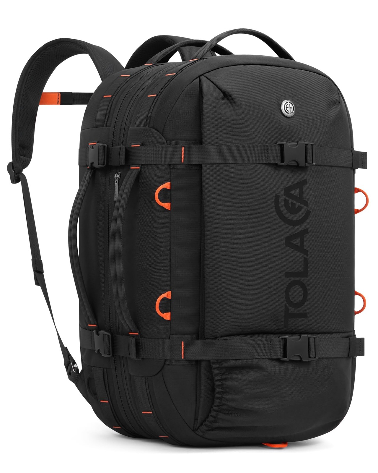 Tolaccea Travel Backpack 40-50L, 16" Laptop Carry On Duffle for Medium, Black