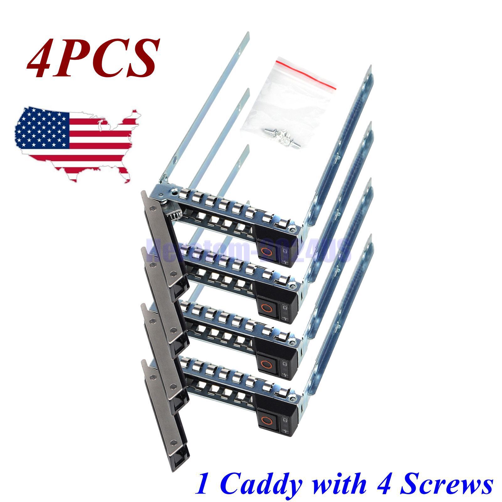 4PCS EMC SFF 2.5" HDD Tray Caddy DXD9H for Dell PowerEdge R640 R740 R740xd R940