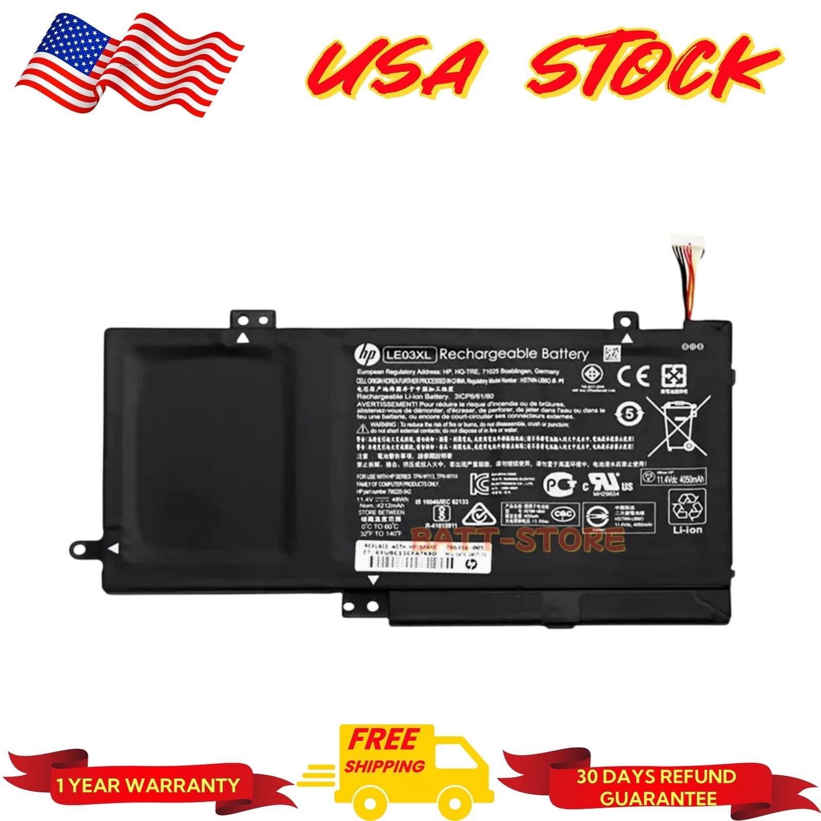 LE03XL Genuine 48Wh Laptop Battery For HP Envy X360 Pavilion X360 796356-005