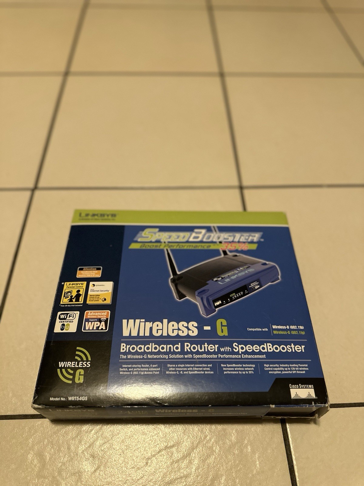 Cisco Linksys WRT54GS Wireless-G Broadband Router with Speedbooster 35% Boost