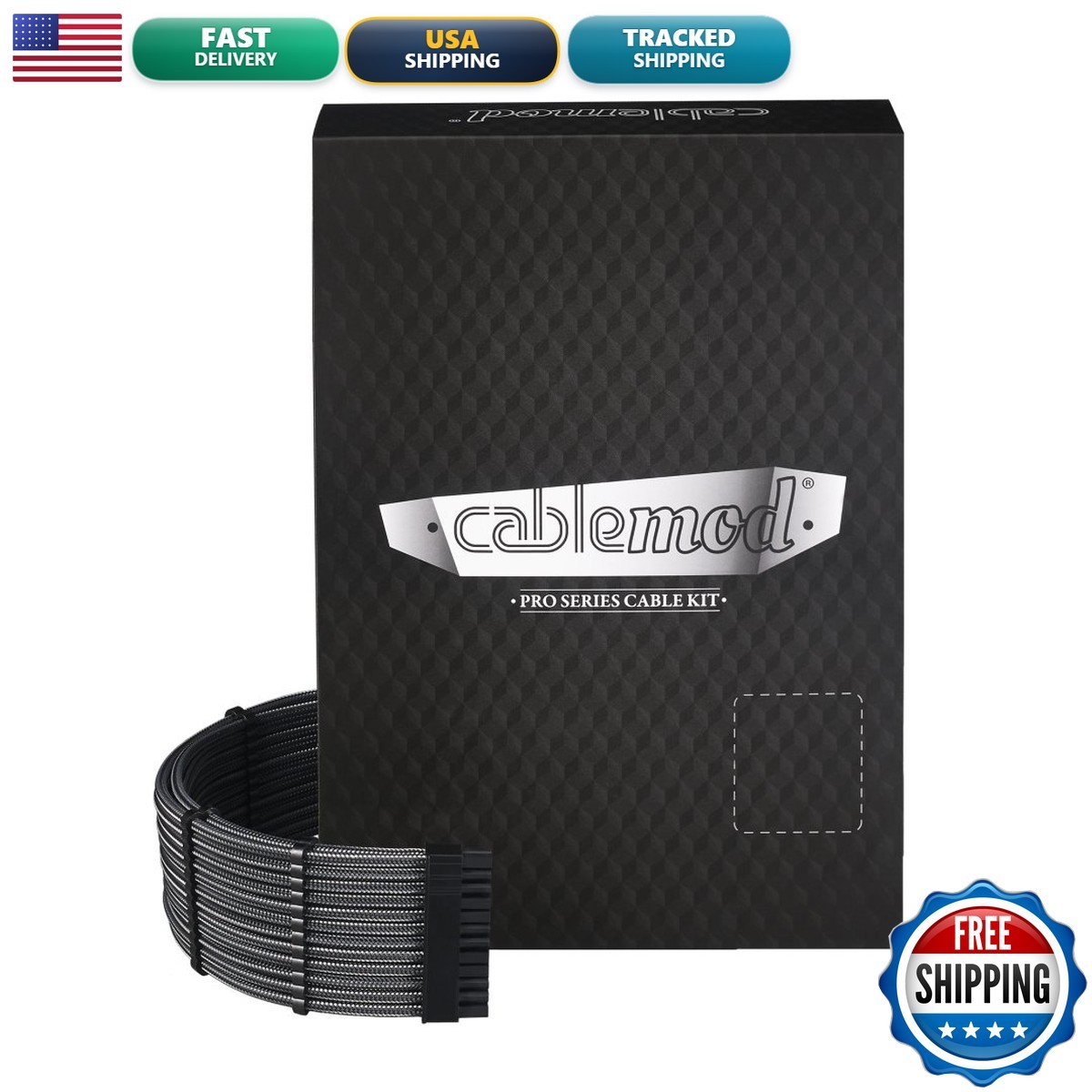 CableMod C-Series Pro ModMesh Sleeved Cable Kit Corsair Type 4 RM Black