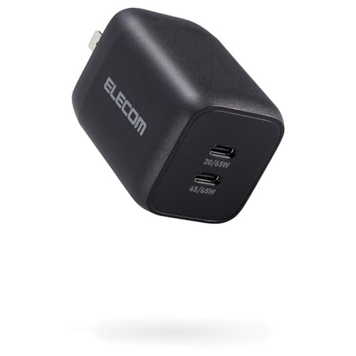 ELECOM Charger Type-C 2 Port 65W USB PD Compatible PPS Compatible QC3.0