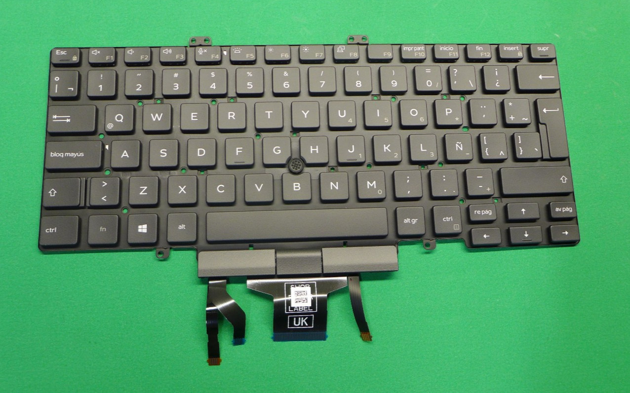 NEW Dell Latitude 5400 5401 5410 5411 7400 7410 Backlit Keyboard SPANISH MNFJ6