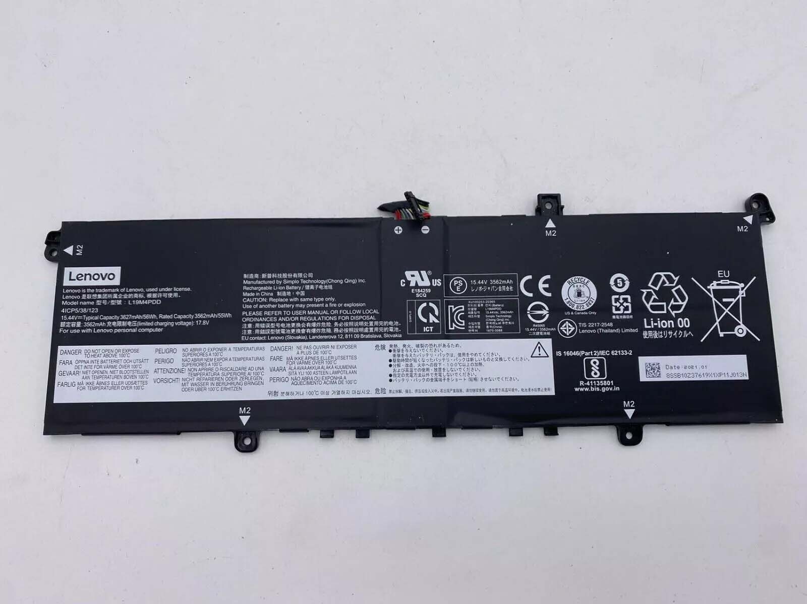 Genuine Battery L19D4PDD L19M4PDD For Lenovo ThinkBook 13S-ITL 13S 14S G2 ITL-20
