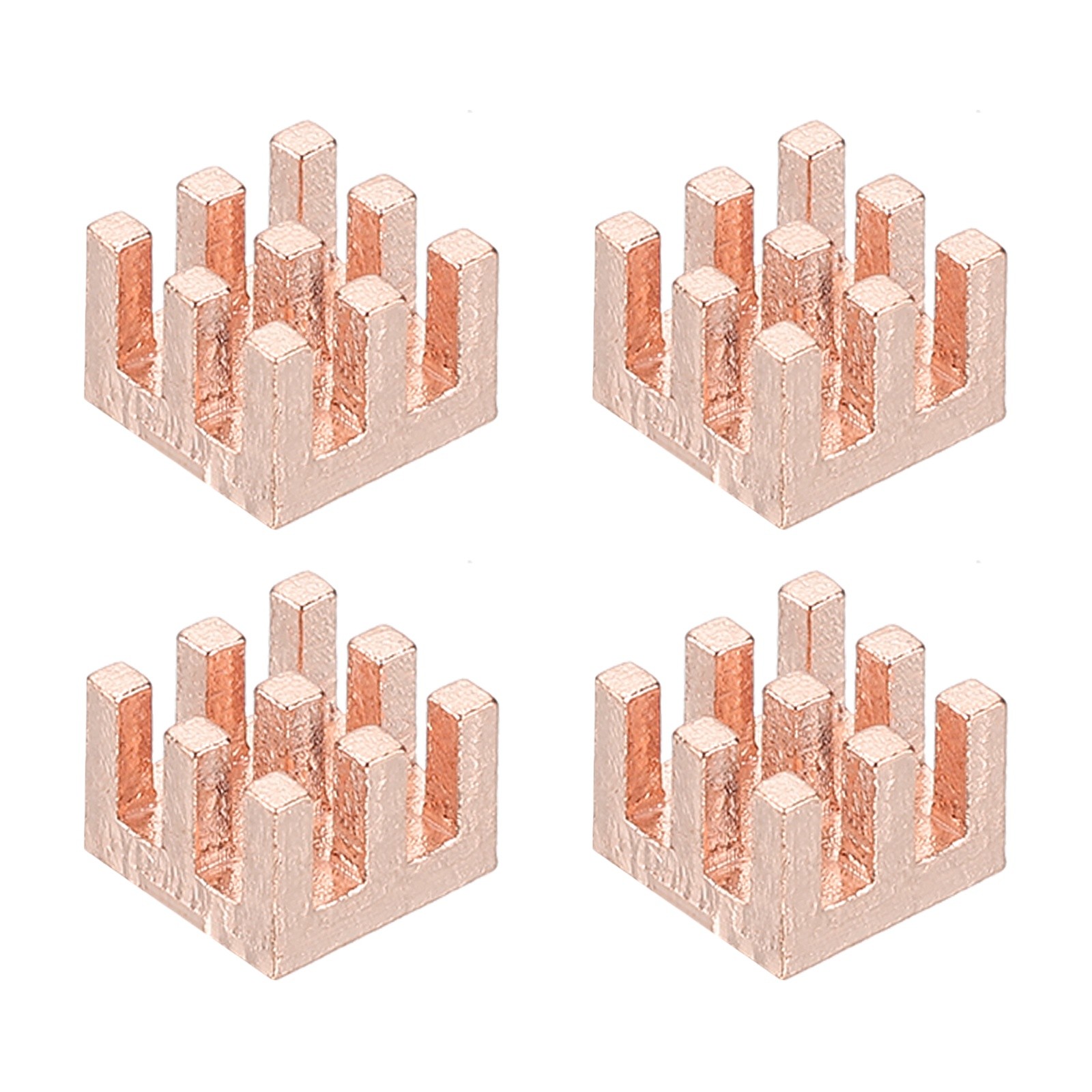 4 Pcs Copper Heatsink 7x7x5mm, Heat Sink Cooler Radiator for Raspberry Pi