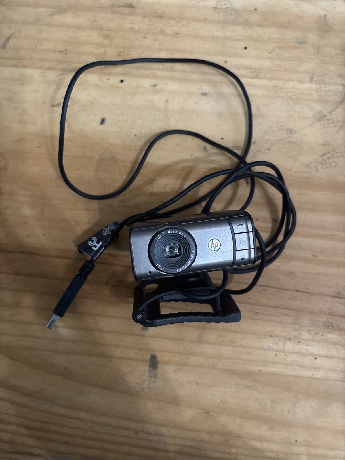 HP HD3100 720P 5MP  HD Widescreen F2.0 Glass Lens Webcam Clip Mount - E1
