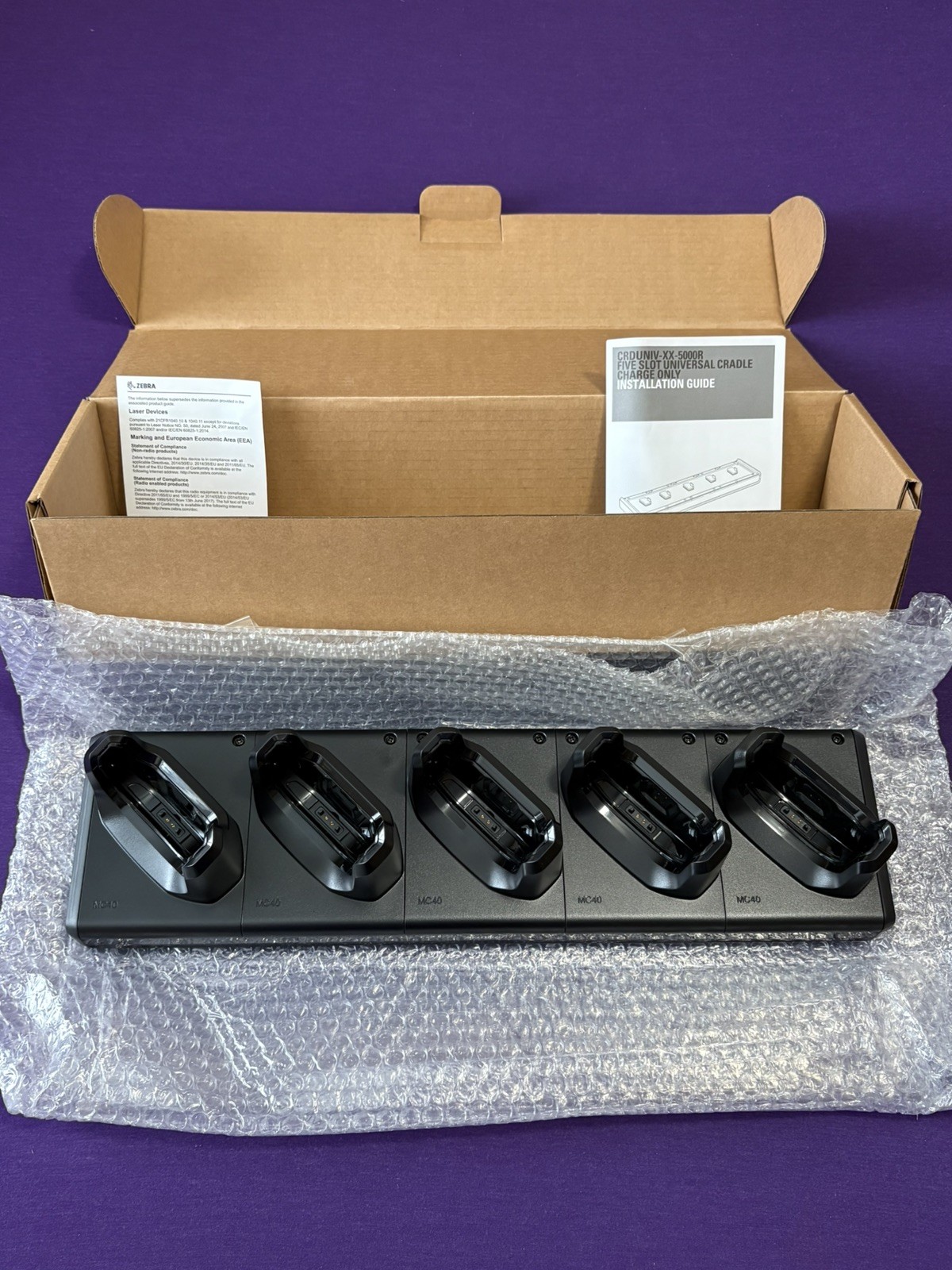 Motorola Symbol MC40 MC40N0 5-Slot Charger CRDUNIV-40-5000R Cradle Zebra NEW