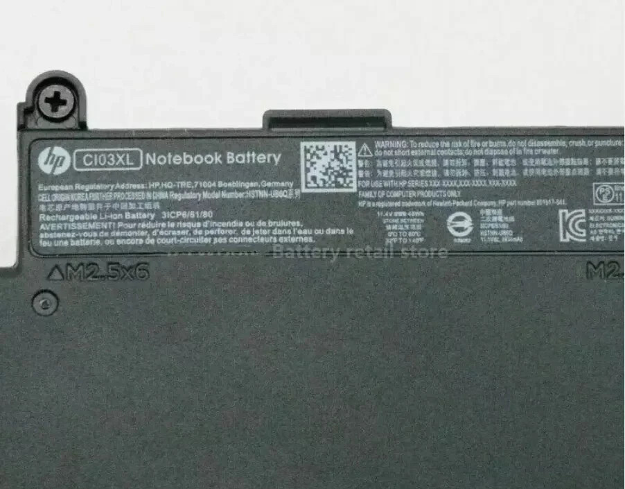Genuine CI03XL Battery For HP ProBook 640 645 650 655 G2 HSTNN-UB6Q 801554-001