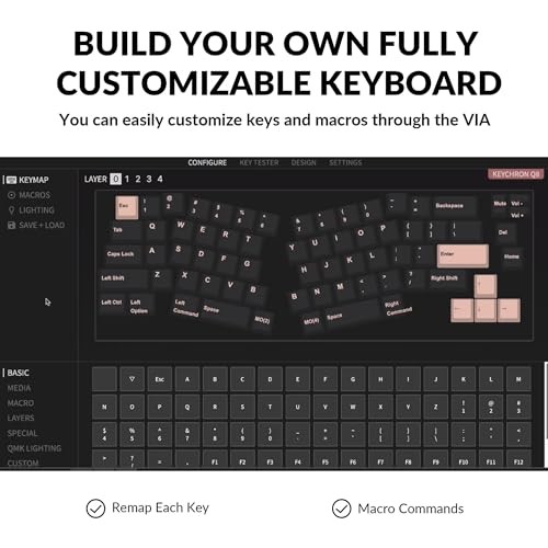 NAVY BLUE - KEYCHRON Q8 (ALICE LAYOUT) QMK CUSTOM MECHANICAL KEYBOARD