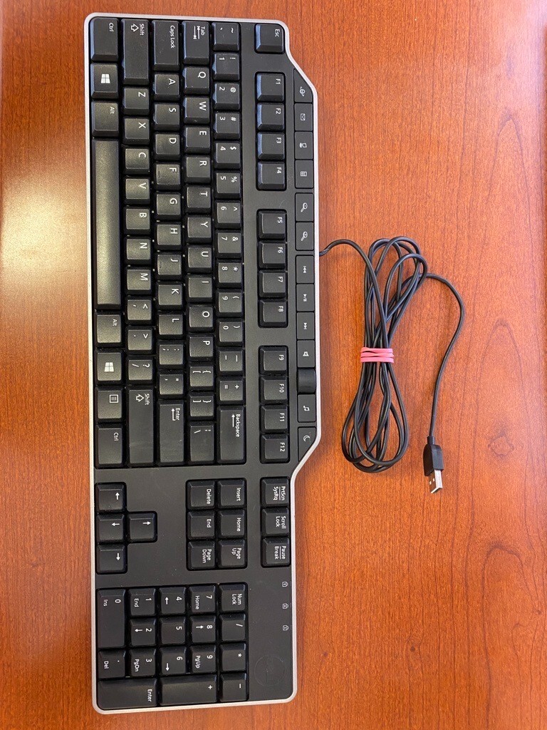 LOT OF 7 GENUINE Dell KB522 Enterprise Multimedia Keyboard - Black