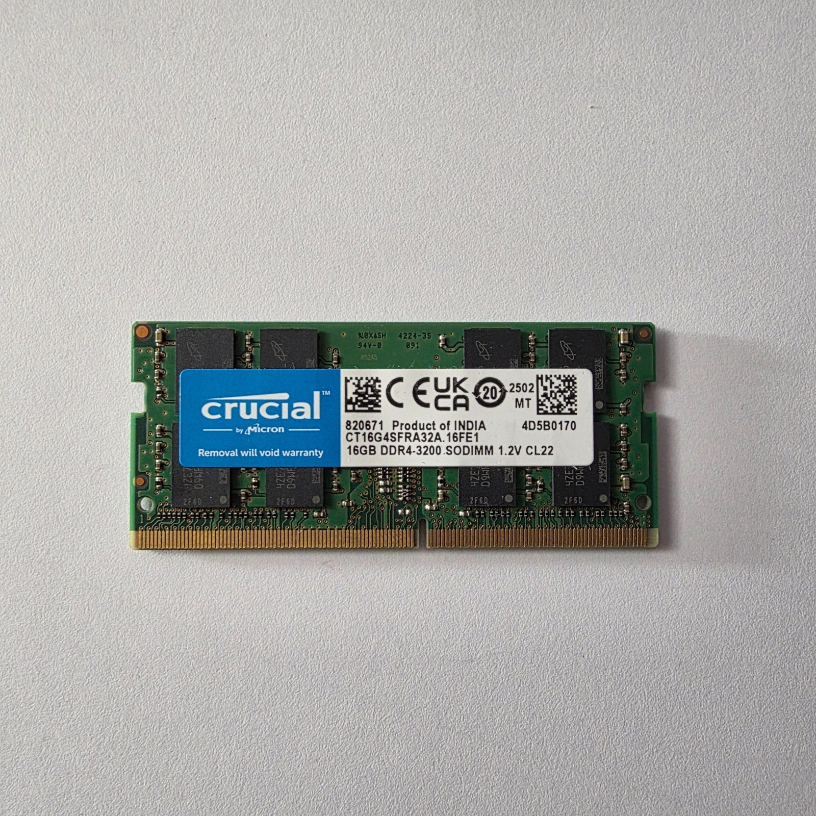Crucial Memory Module 16 GB Ddr4 3200 MHz Laptop memory