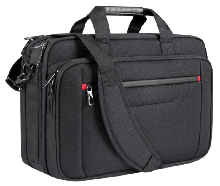 Maletín portátil premium 17.3″ expandible e impermeable para viaje negro