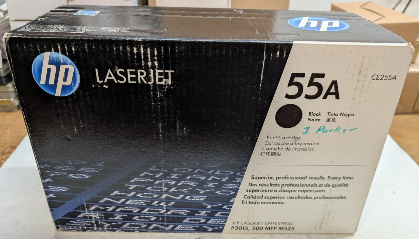 Genuine HP 55A CE255A Black Toner Cartridge P3015 M525 M521 NOS OEM 6000pg