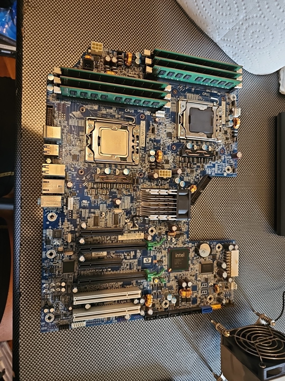 For HP Z600 Workstation Motherboard 591184-001 INTEL  XEON SLBZ8 2.53 12gb 