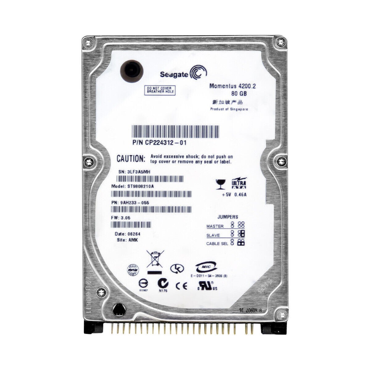 Seagate 2.5" 80GB 4200rpm ST9808210A Laptop IDE PATA HDD Hard Disk Drive