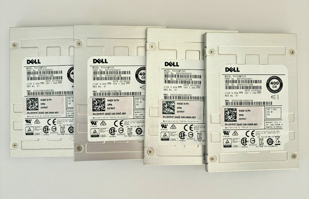 Dell 400GB 2.5" SAS 12Gb/s eMLC SSD PX02SMF040 DP/N 09YPHT No Caddy