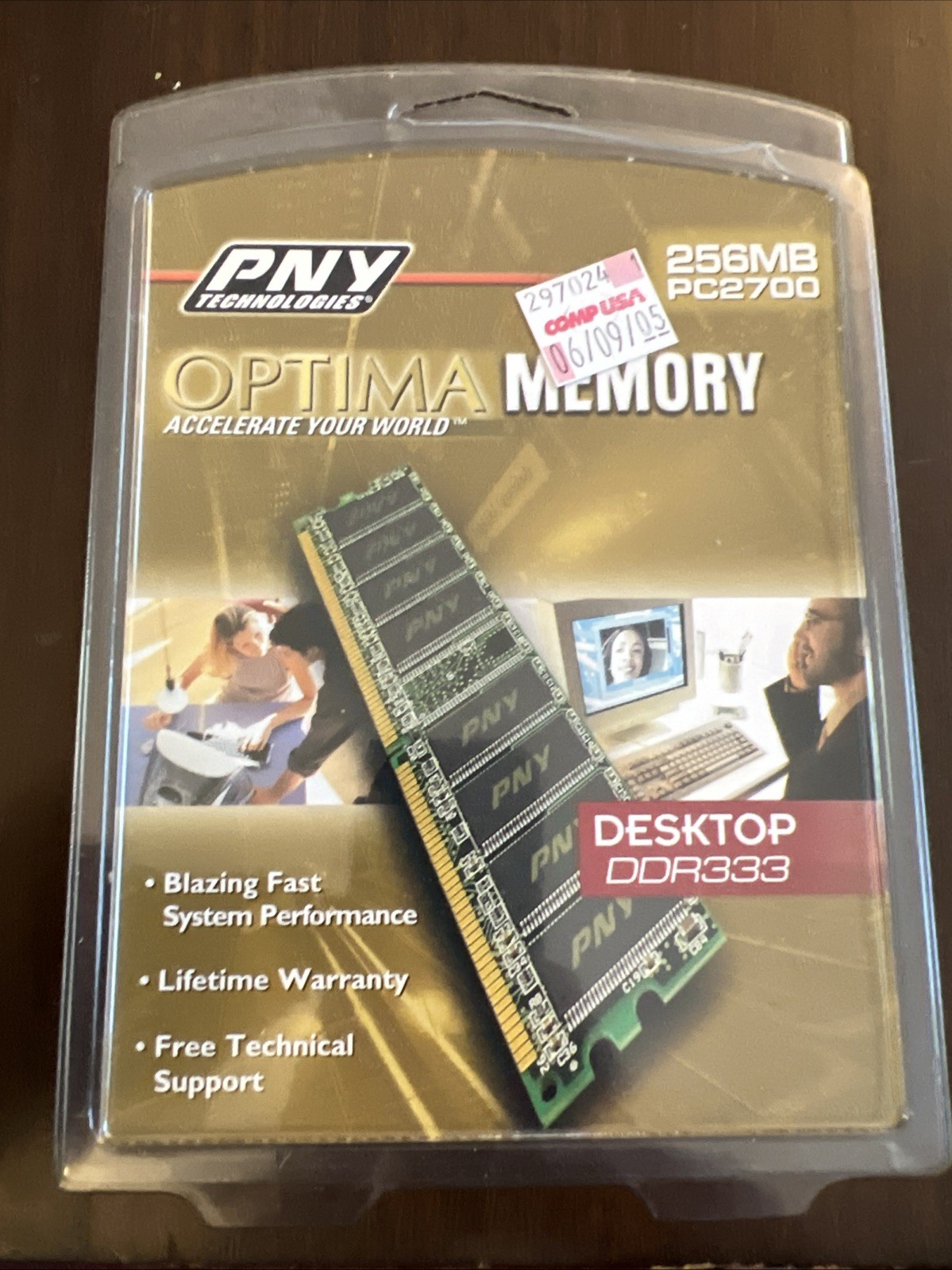 PNY 512MB Optima Memory DDR  PC2700 DDR-333/266 Desktop NEW Sealed 🔥desktop