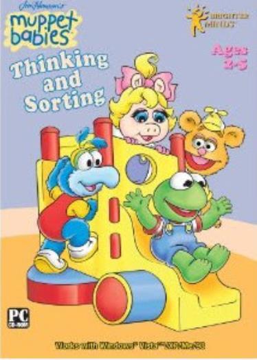 Muppet Babies: Thinking & Sorting PC CD learn hand-eye coordination, vocabulary