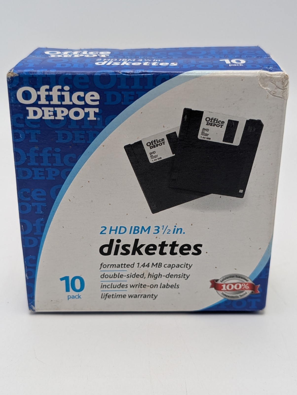 Office Depot 2HD IBM 3½ inch 1.44MB  Diskettes 10 Pack NEW IN SEALED BOX