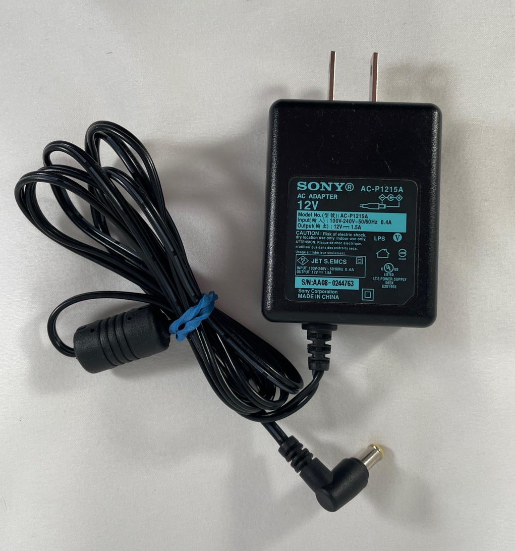 Original SONY AC-P1215A 12V 1.5A Adapter AC Charger Sony Portable DVD MP3 Player