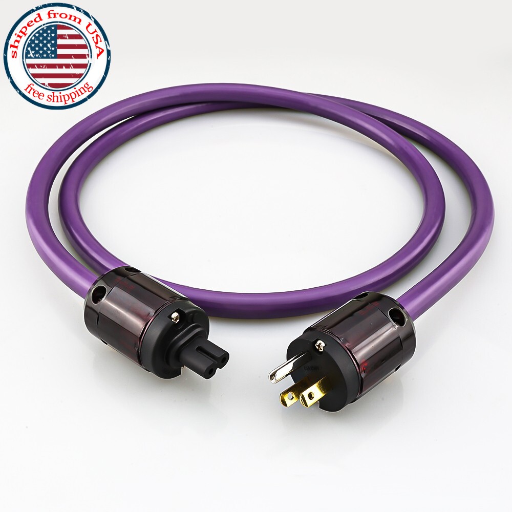 HiFi Audio Power Cable OFC Copper Mains Supply Power Cord with Figure 8 Female