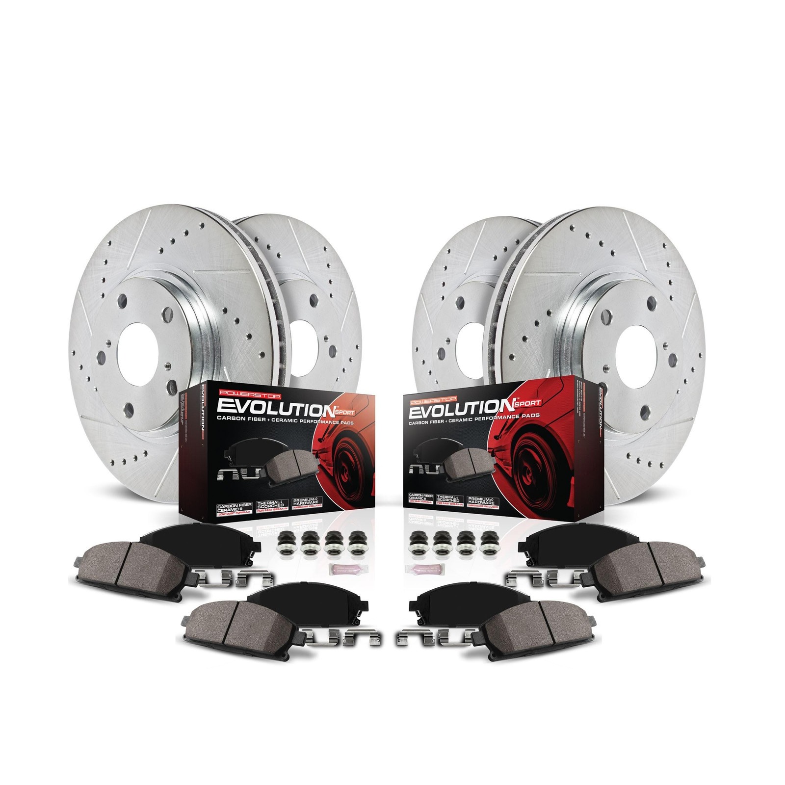 Power Stop Brake Kit For 2012 2013 2014 2015 Honda Pilot Front and Rear Z23 C...