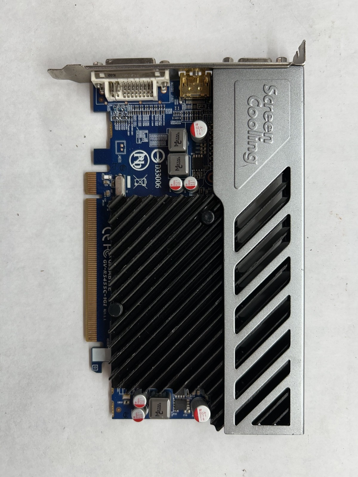 GIGABYTE ATI RADEON HD 5450 1 GB DDR3, VGA, DVI, HDMI, GV-R545SC-1GI TESTED (SC)