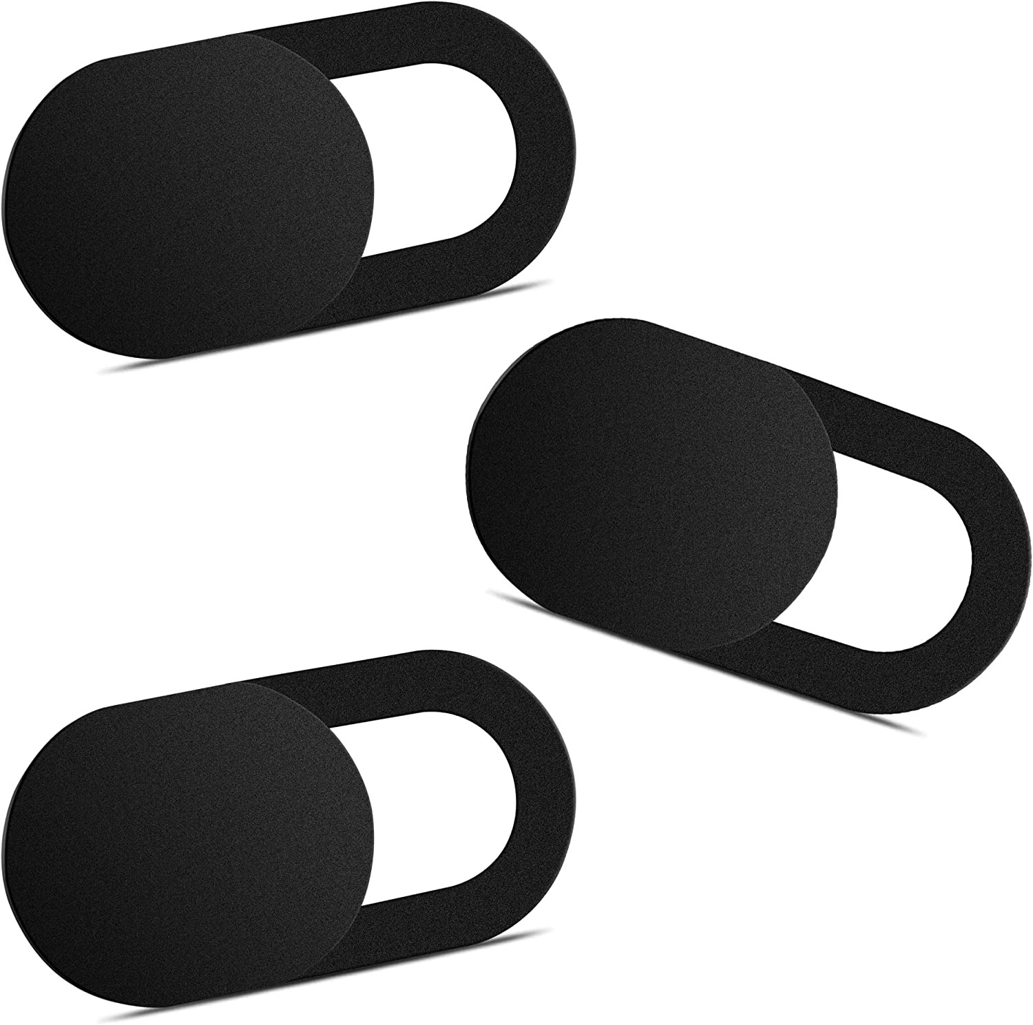 Webcam Cover (3 Pack), 0.03 Inch Ultra Thin Laptop Camera Cover Slide Black