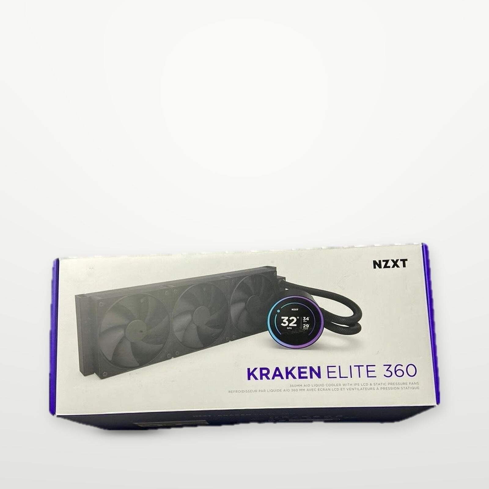 NZXT Kraken Elite 360 360mm AIO Liquid Cooler 2.72" LCD - Black - Open Box