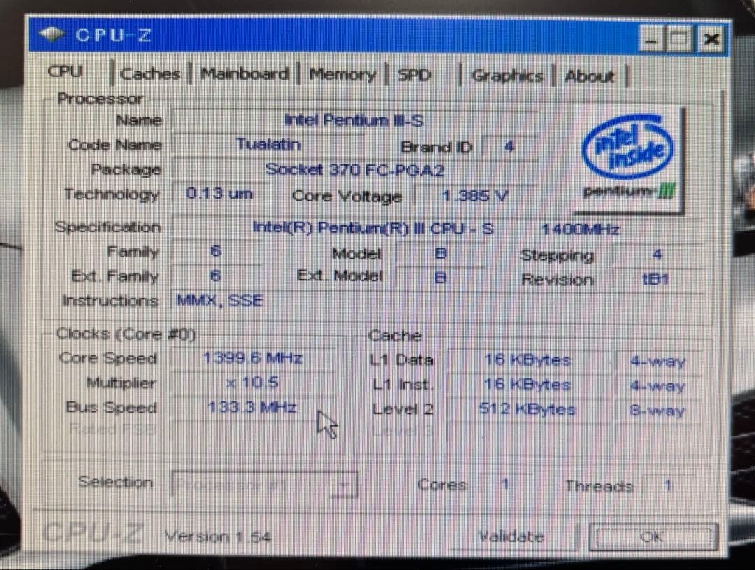 Intel Pentium III-S 1.4GHz Socket 370 Tualatin Core SL6BY Rare CPU