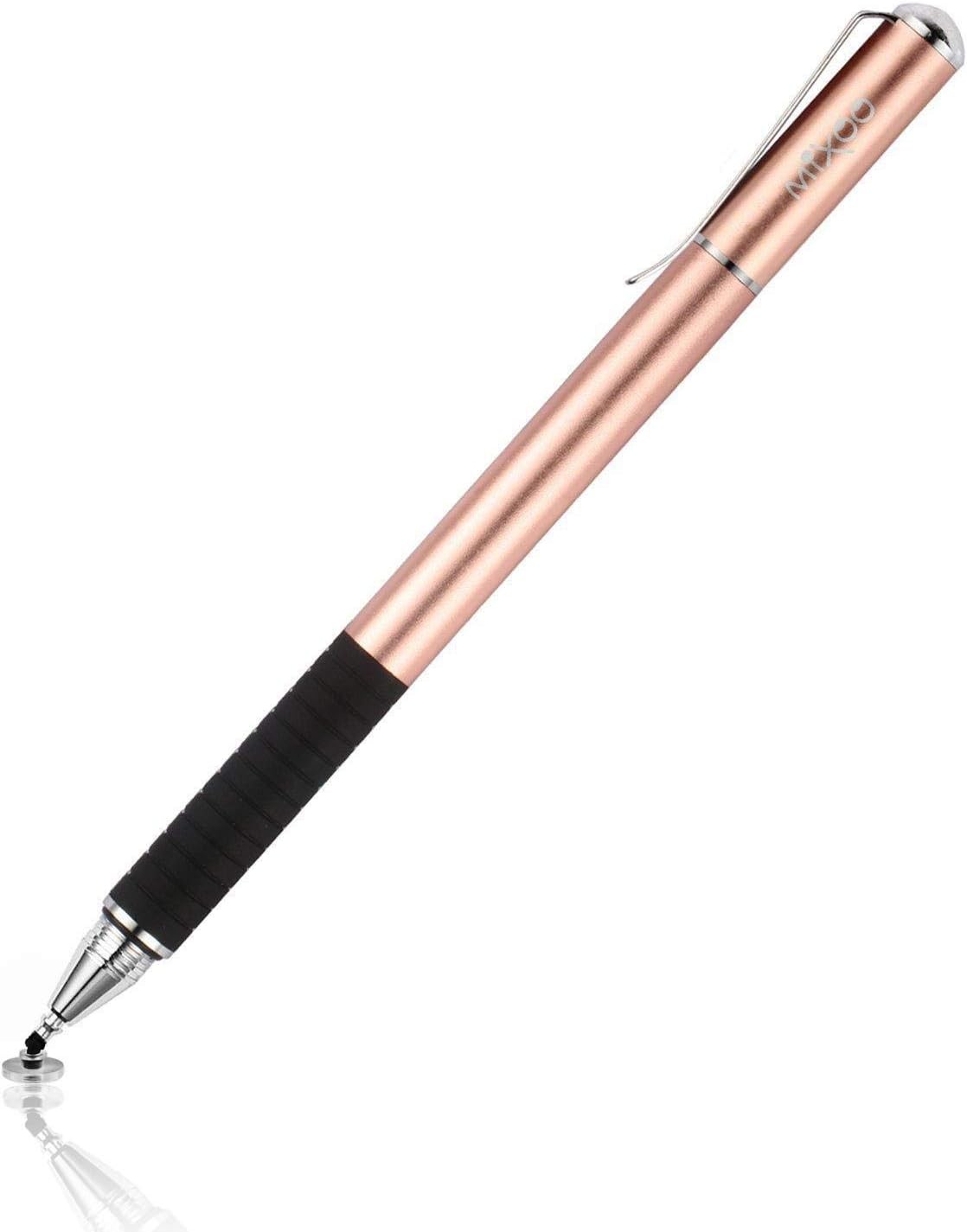 Mixoo Capacitive Stylus Pen, Disc & Fiber Tip 2 in 1 Series, High Rose Gold 