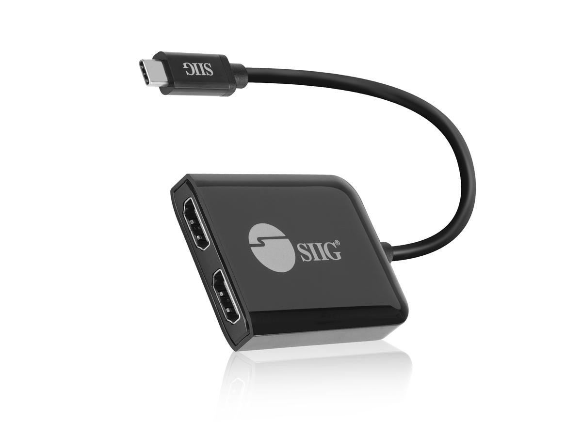 SIIG-New-CE-DP0T11-S1 _ SIIG 1X2 USB-C TO HDMI 4K60 MST HUB SPLITTER