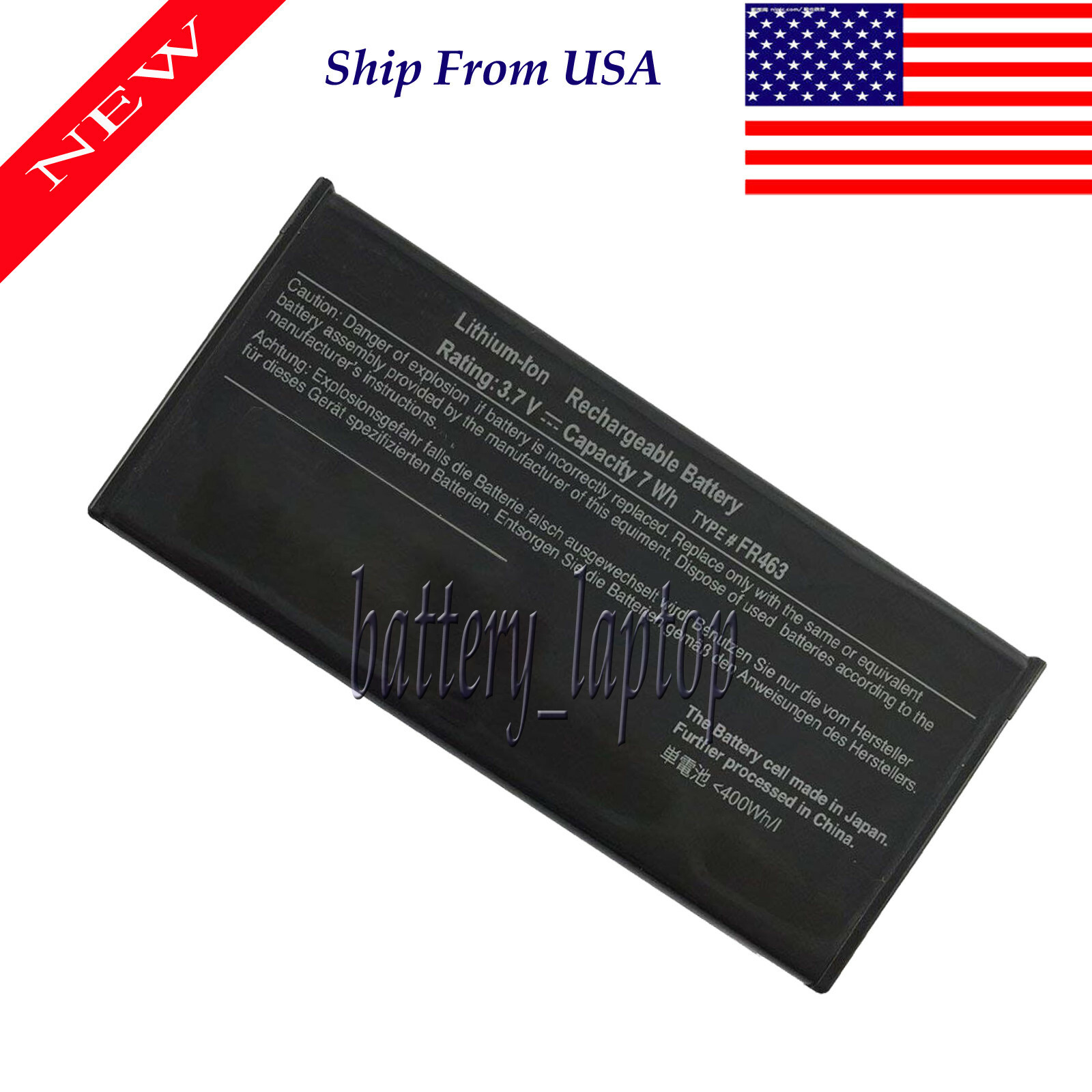 Battery for Poweredge Perc 5i 6i FR463 P9110 PERC51 PERC5I PERC6I 3.7V US