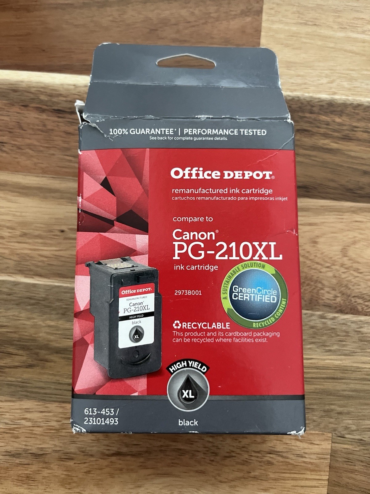 Office Depot Brand for Canon PG-210XL High -Yield Black Ink Cartridge