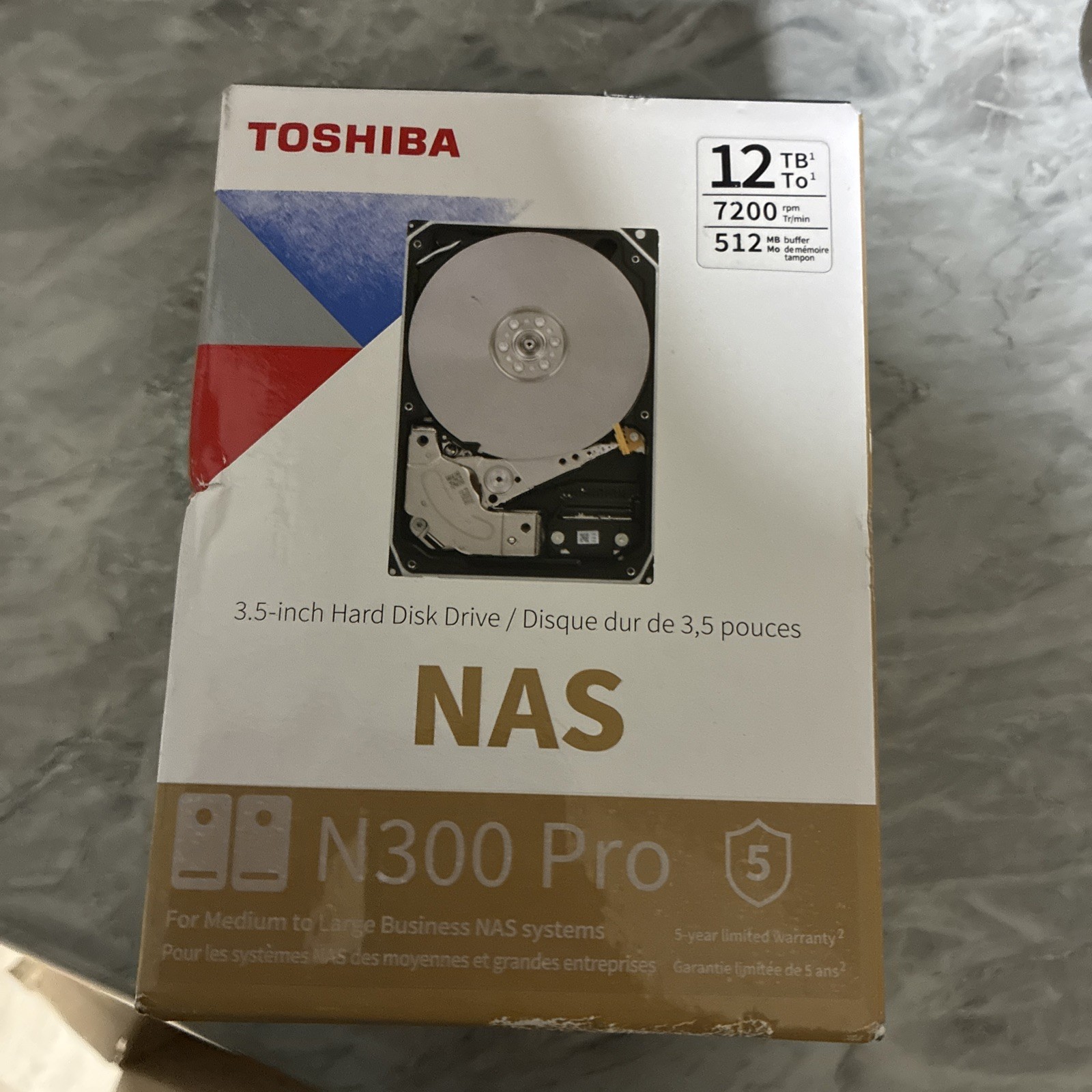 NEW Toshiba N300 Pro 12TB NAS Hard Drive SATA 3 6Gb/s 7200 RPM 512MB Cache