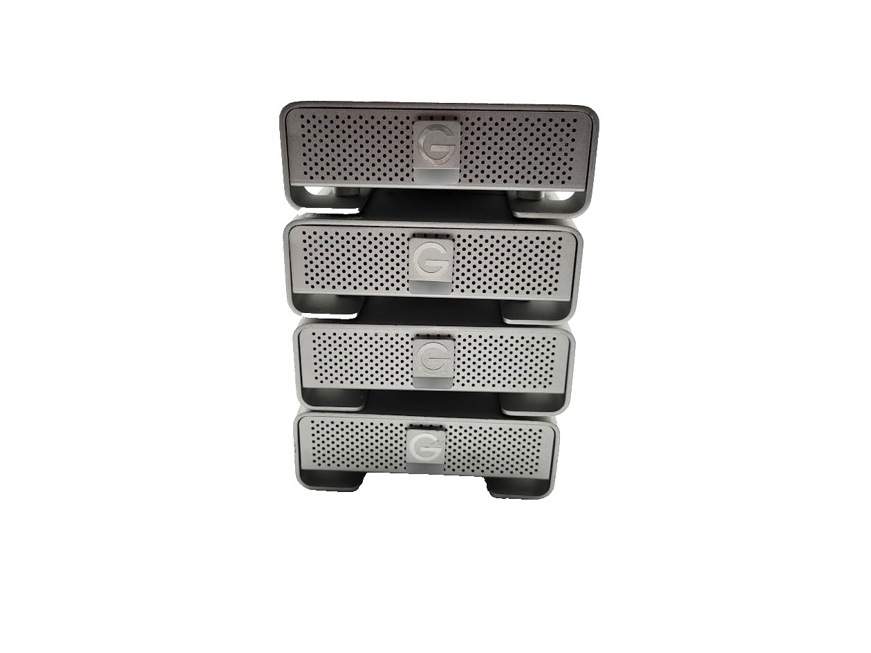 Lot of 4 G-Technology G-Drive 500gb External HDD W/ eSATA & FW 800