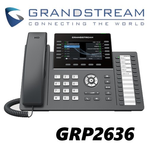 Grandstream GRP2636 12-Line 6 SIP IP Phone Color Screen Dual Gigabit